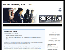 Tablet Screenshot of monashunikendoclub.org